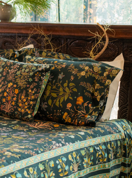 Printed Pillow Cover: Garden Emerald