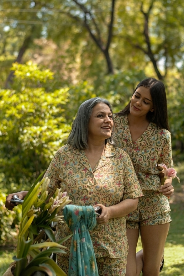 Short Set : Pulicat Gold Voile