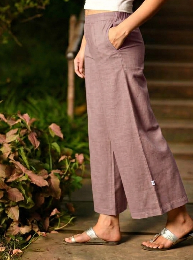 Ellie Pant : Solid Mocha Textured