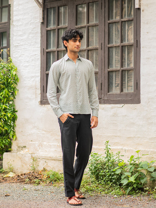 Hangout Mens Shirt Full Sleeves : Dhania Mint