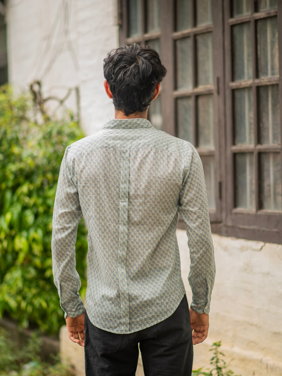 Hangout Mens Shirt Full Sleeves : Dhania Mint