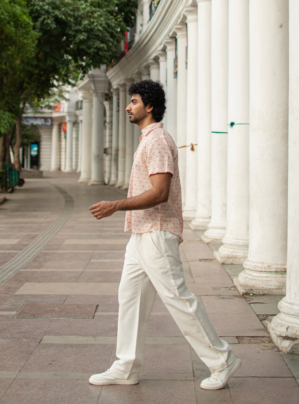 Hangout Shirt Half Sleeves : Kasni Blush Voile