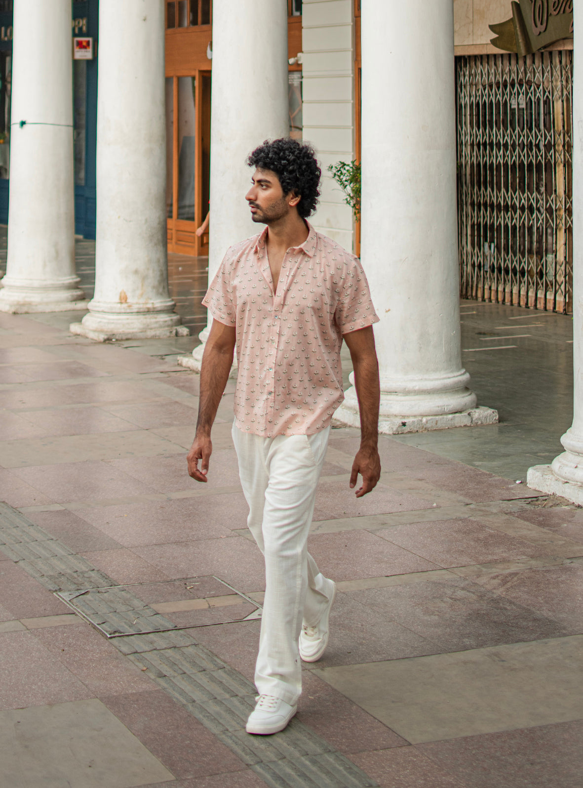 Hangout Shirt Half Sleeves : Kasni Blush Voile