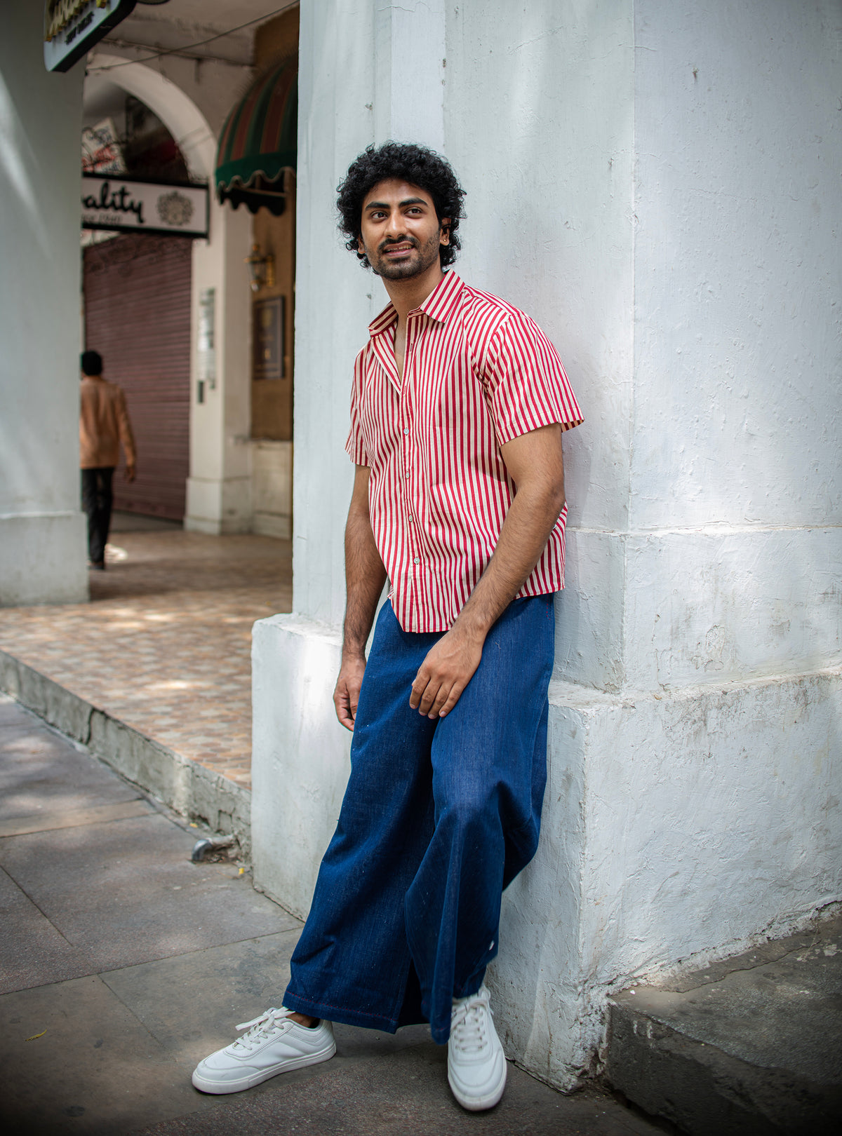 Hangout Shirt : Sheru Stripe Maroon Voile