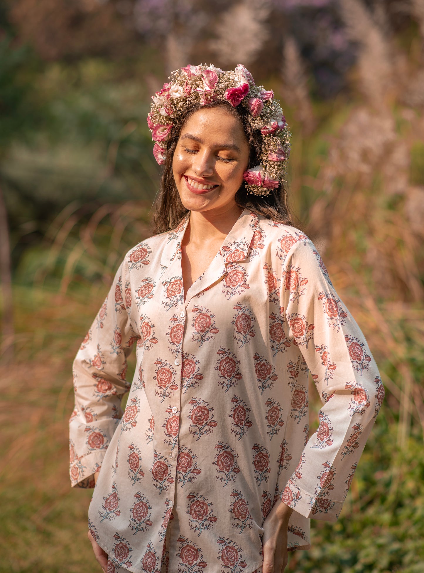 Vanessa PJ Set :  Indian Rose Voile