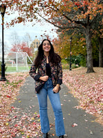 Easy Fit Jacket Reversible : Wildflower Black Voile