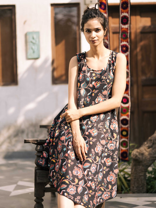 Ann Dress : Java Black Voile