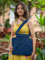 Solid Jeans Bag : Navy
