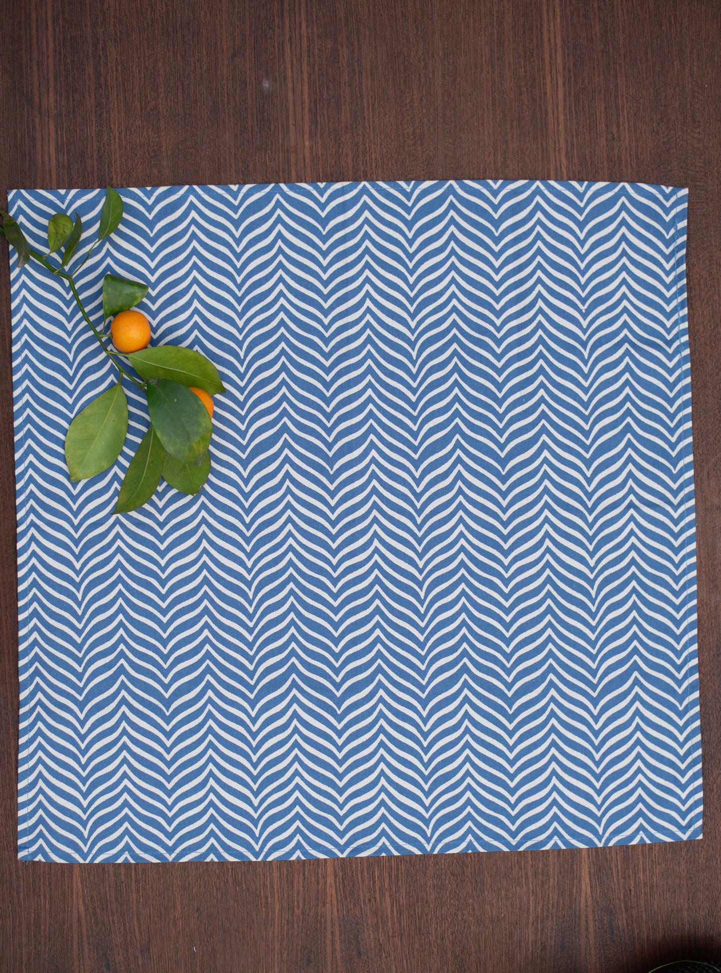 Printed Napkin Set of 2 : Gumbaj Navy Sheeting