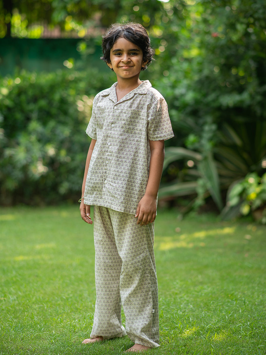 Kamal Booti  Angad PJ Set : Ivory