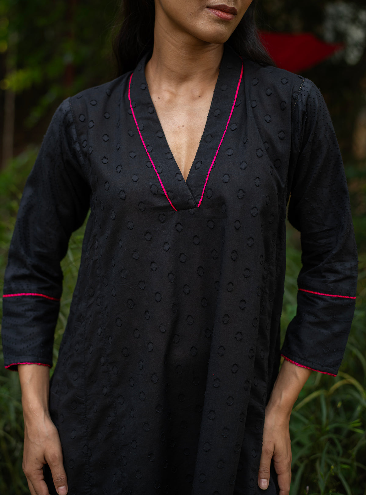 Kanan Dress : Solid Black Cutwork