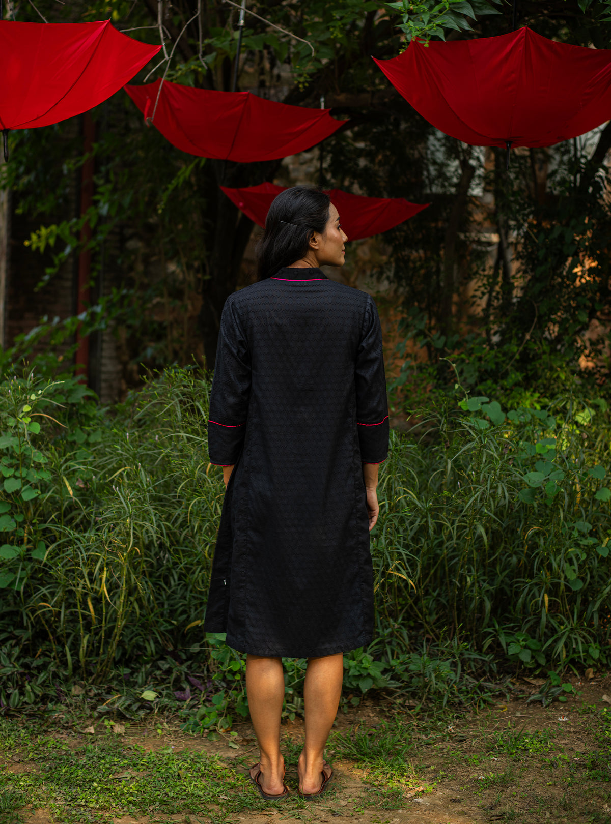 Kanan Dress : Solid Black Cutwork