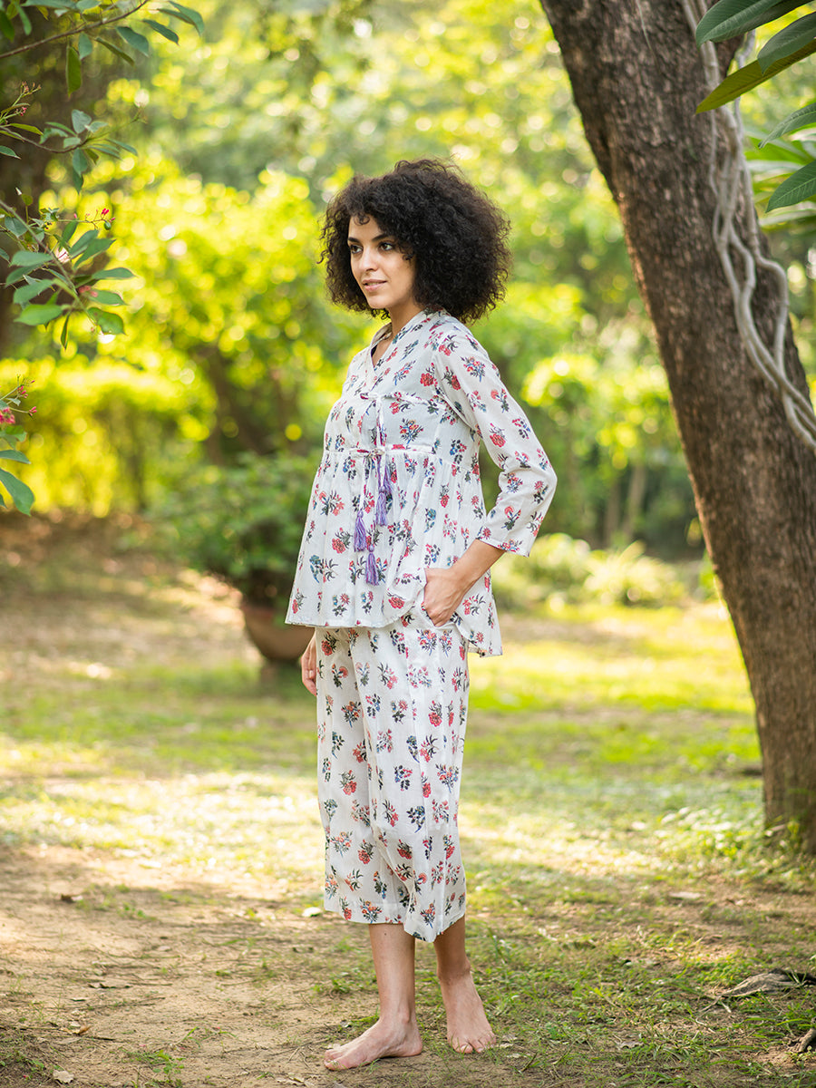 Kedia Top : Toile Cream Voile