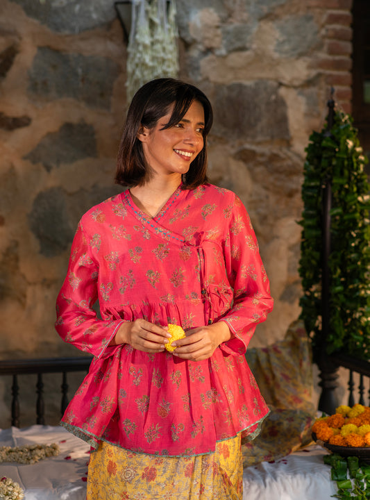 Kedia Top : Toile Rani Chanderi