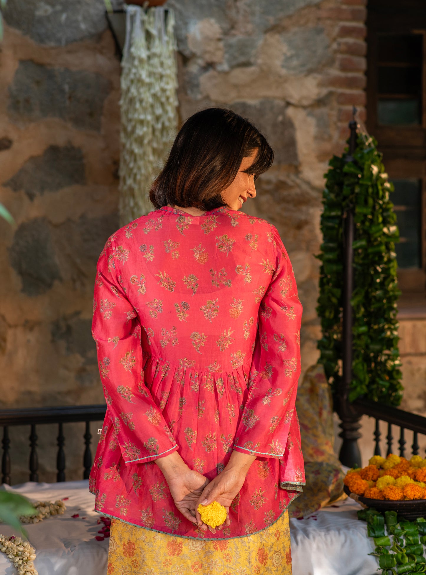 Kedia Top : Toile Rani Chanderi