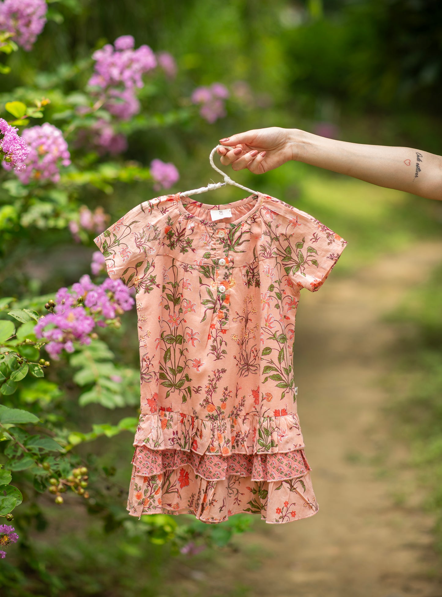 Kids Alice Dress :  Garden  Blush Voile