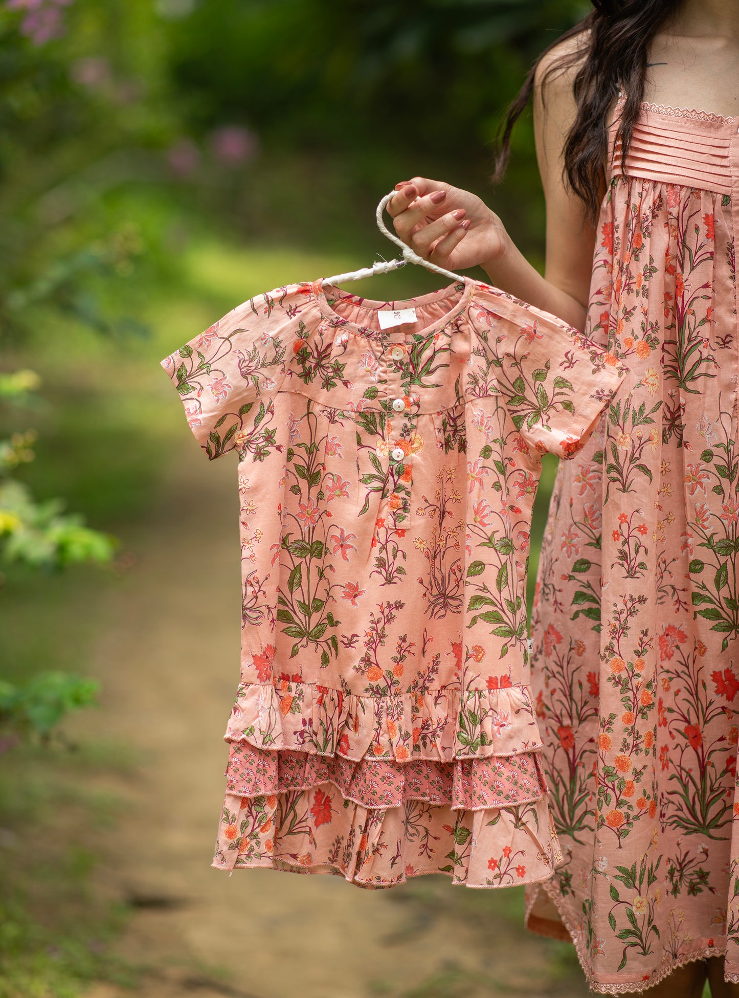 Kids Alice Dress :  Garden  Blush Voile