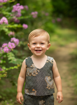 Kids Angel Top : Tiger Black Voile