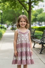 Kids Butterfly Dress : Camryn Mocha Voile