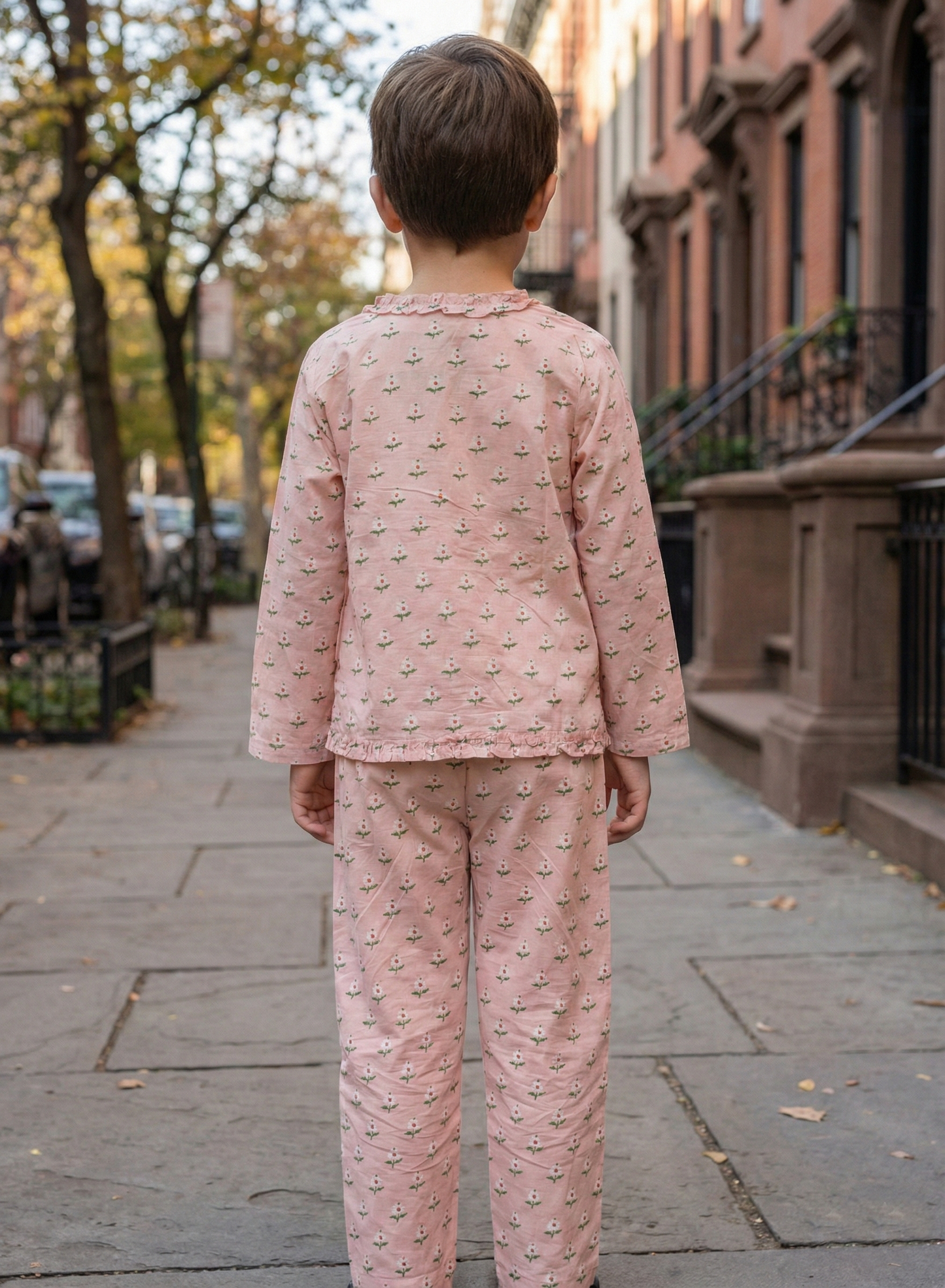 Kids Wrap Pj Set : Kasni Blush Voile