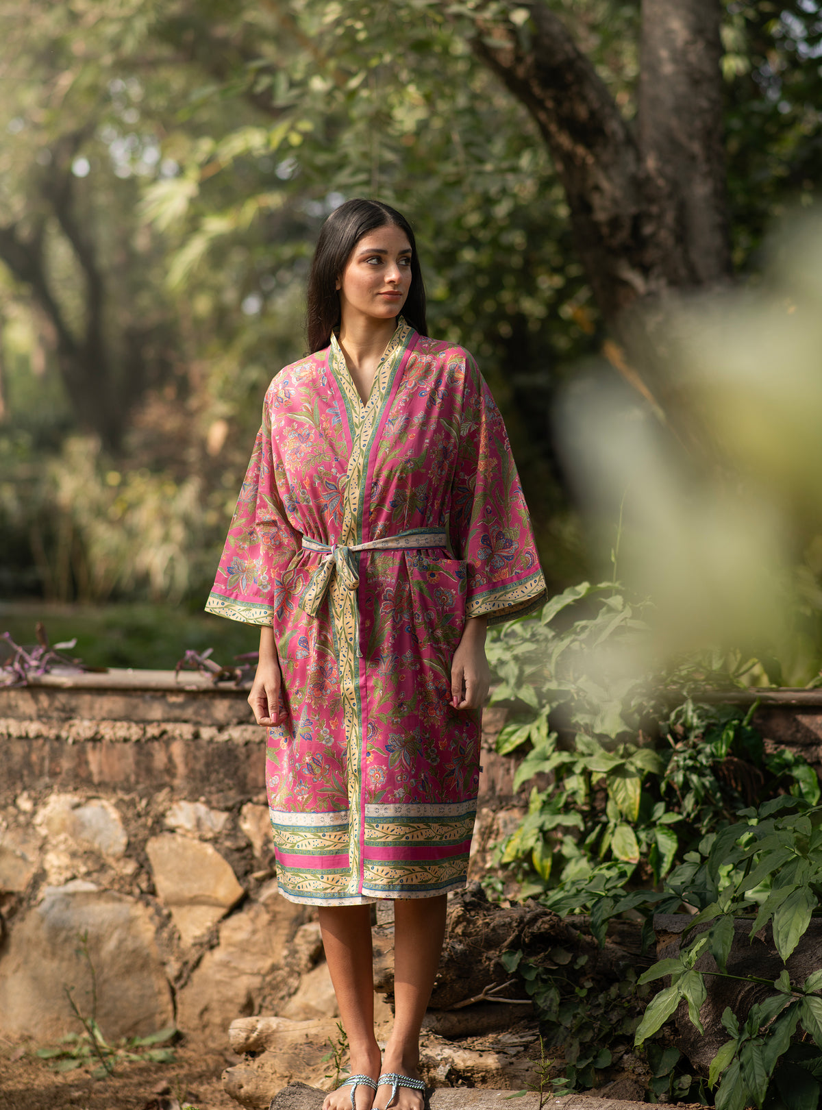 Joy Kimono : Hawaii Pink Voile