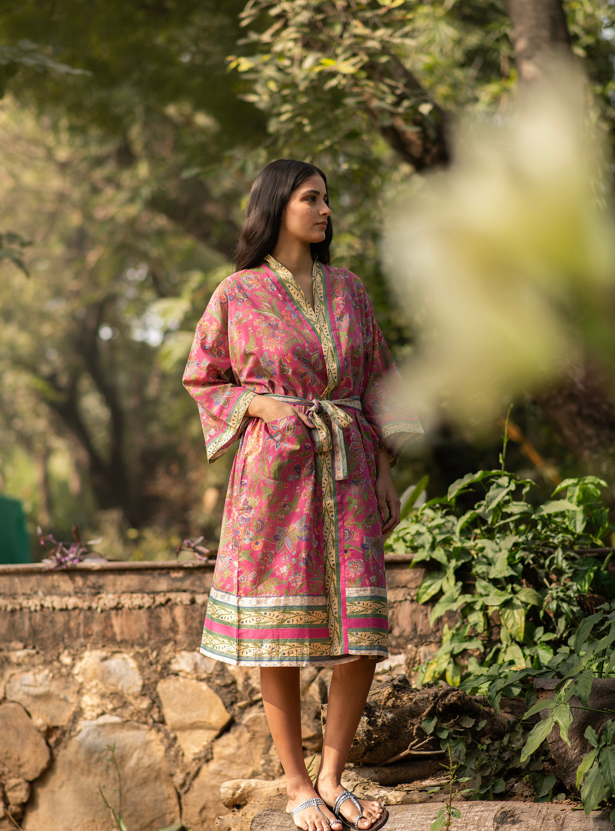 Joy Kimono : Hawaii Pink Voile
