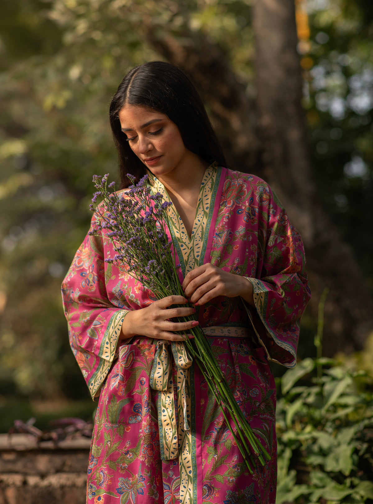 Joy Kimono : Hawaii Pink Voile