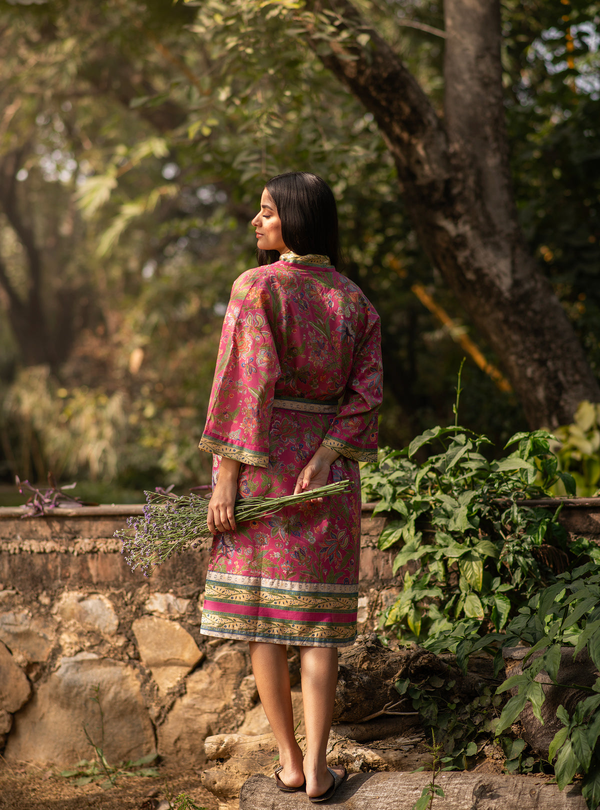 Joy Kimono : Hawaii Pink Voile