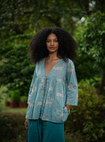 Layla Shrug : Tiger Turquoise | Voile