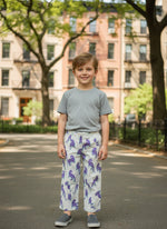 Kids Leopard Cycle Pant : Aqua