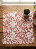 Block Printed Napkin Set of 2 : London Jaal Rust