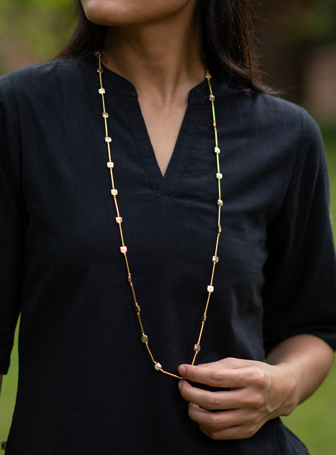 Long Necklace/Chain : Handcrafted Brass