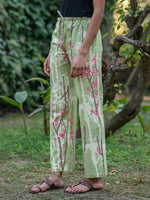 Lounge Pant : Cherry Blossom Green Voile