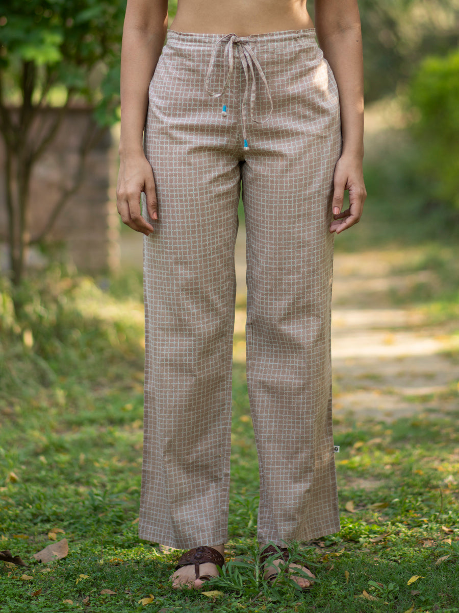 Lounge Pant : Shibori Coffee Voile