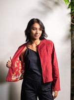 Lucy Jacket : Posie Rust Corduroy