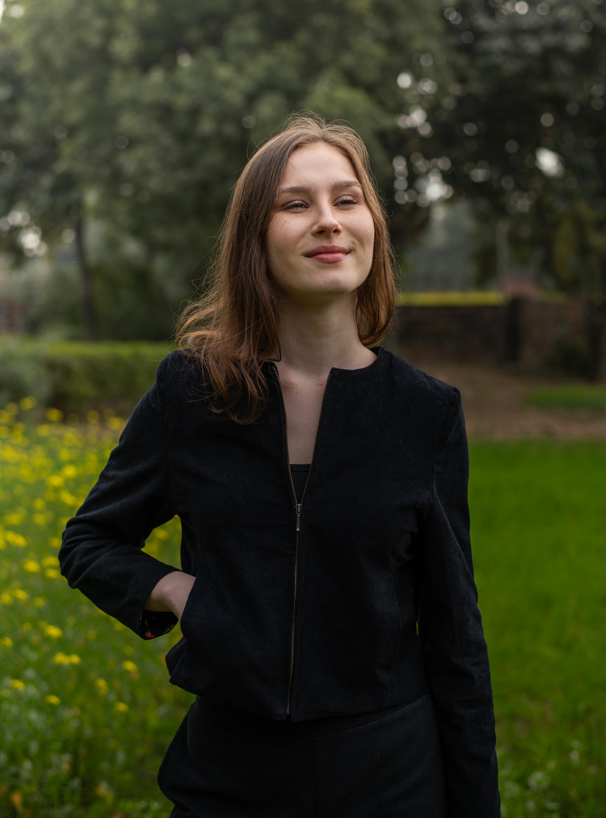 Lucy Jacket : Ibis Black Corduroy