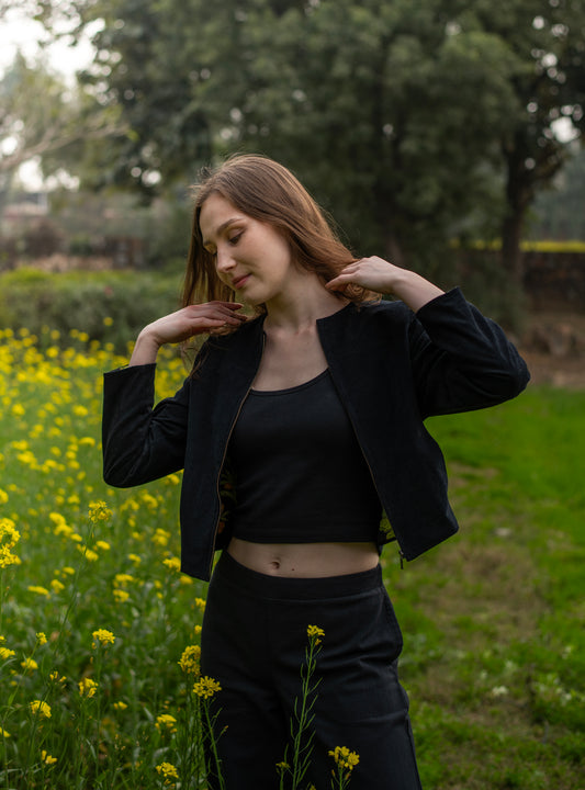 Lucy Jacket : Ibis Black Corduroy