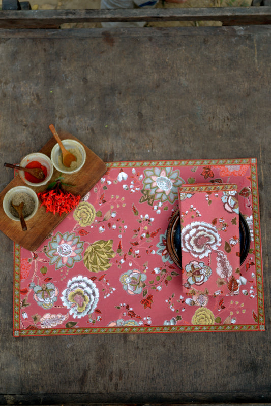 Printed Placemat Set of 2:  Malabar Brique