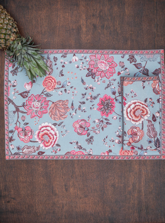 Printed Placemat Set of 2  : Malabar Celeste