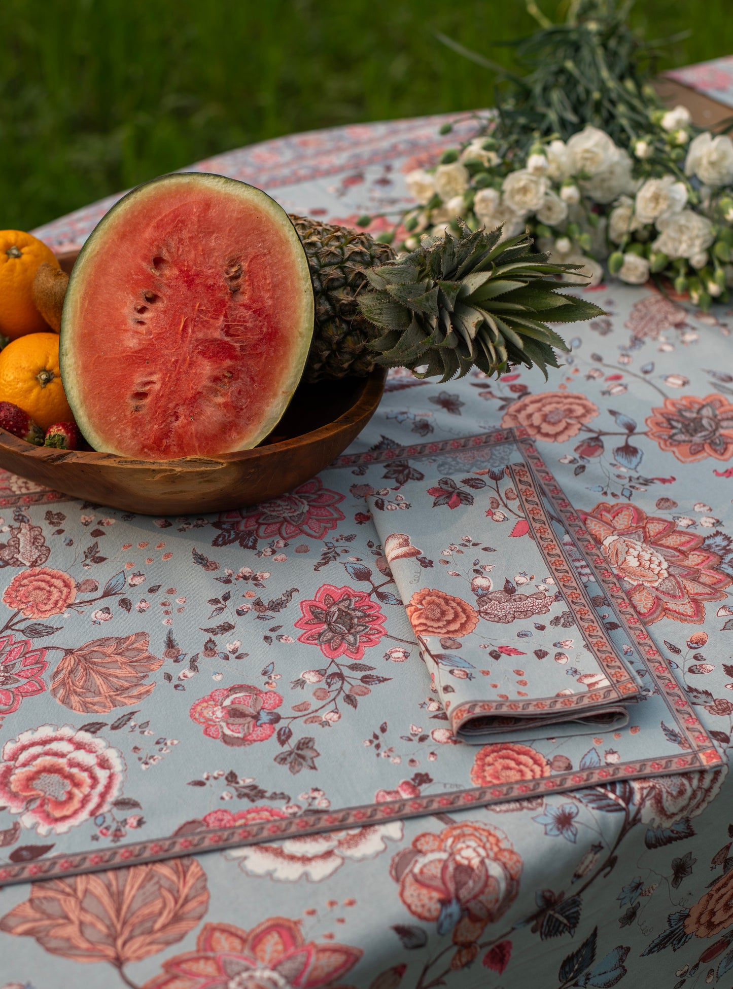 Printed Placemat Set of 2  : Malabar Celeste