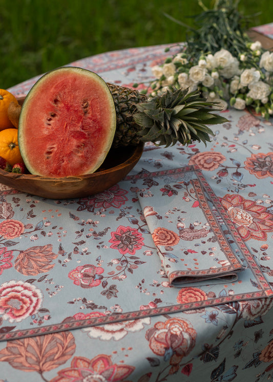 Printed Mat Set of 2  : Malabar Celeste