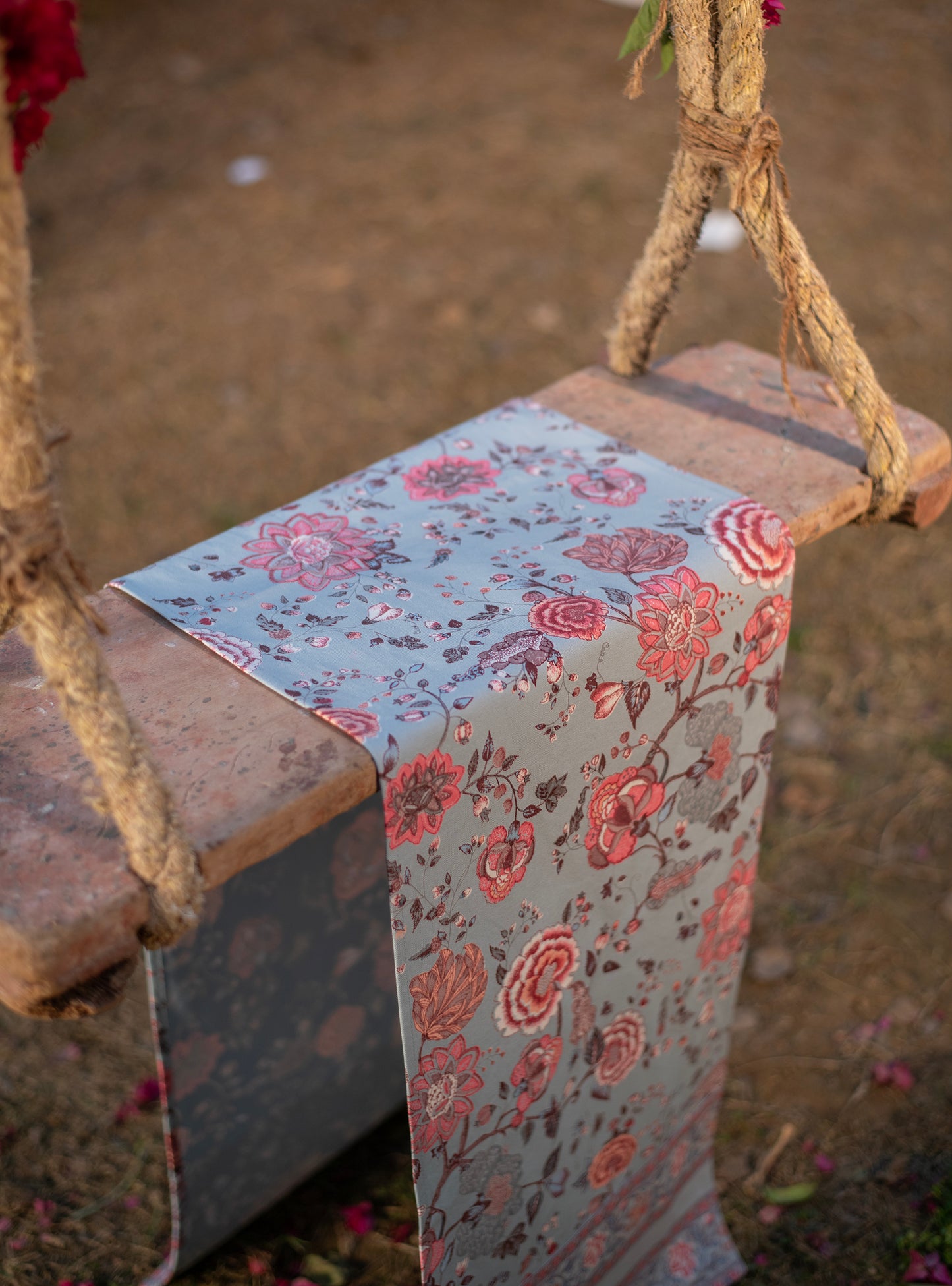 Printed Runner  : Malabar Celeste