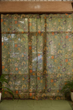 Printed Linen Curtain : Malabar Olive