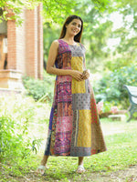 Vintage Handstitched Martina Dress :   Gudri Silk
