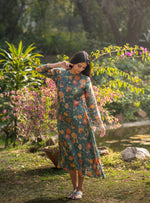 Martina Dress : Malabar Emerald : Chanderi
