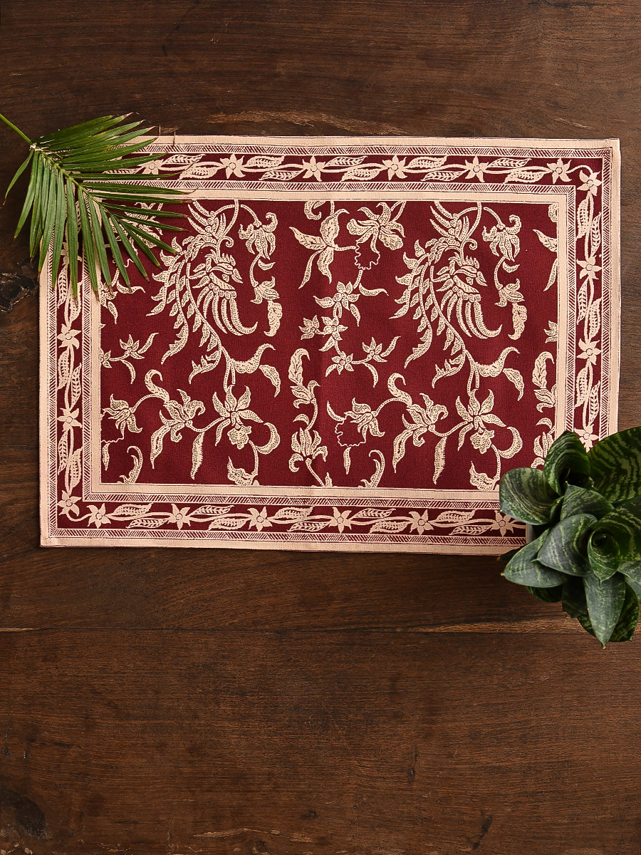 Printed Placemat Set of 2: Phoenix Red