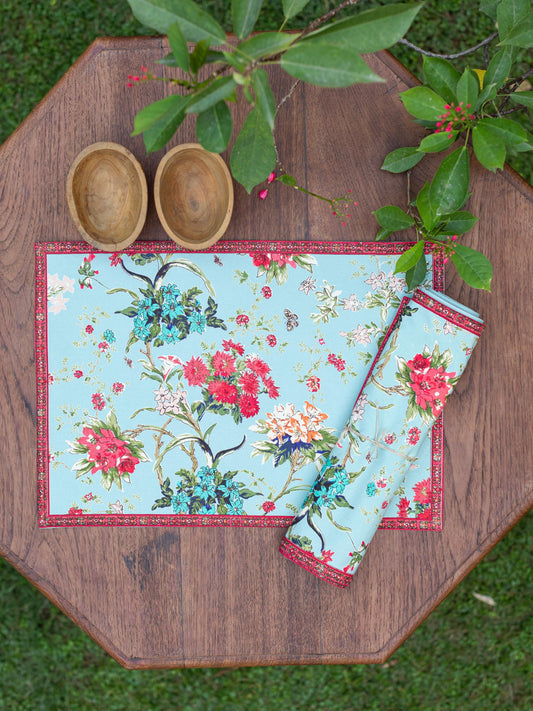 Printed Mat Set of 2  : Sardinia Sky