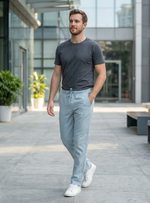 Mens House Pant :  Solid  Celeste Textured