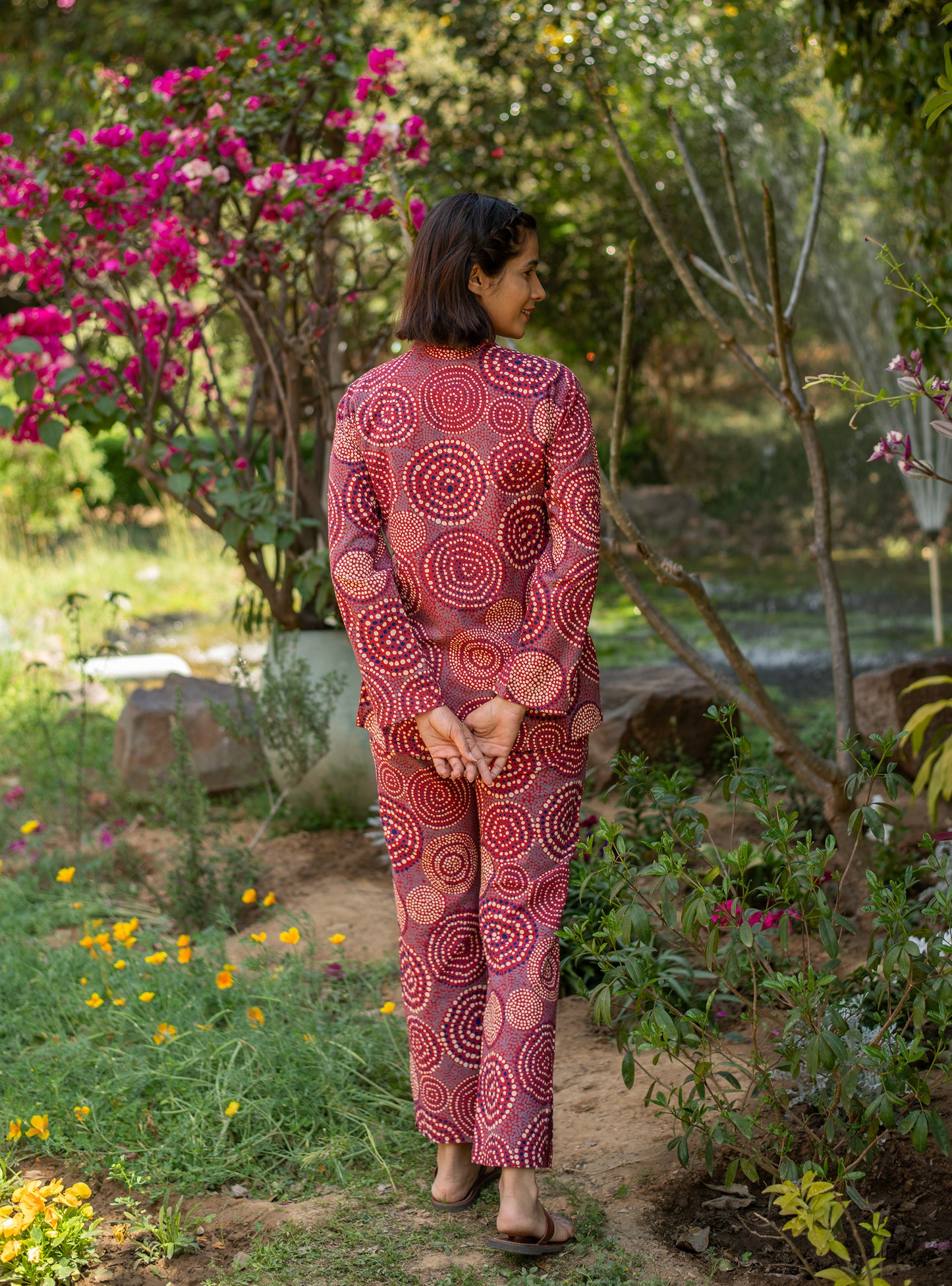 Unisex Kurti  : B Dots Red