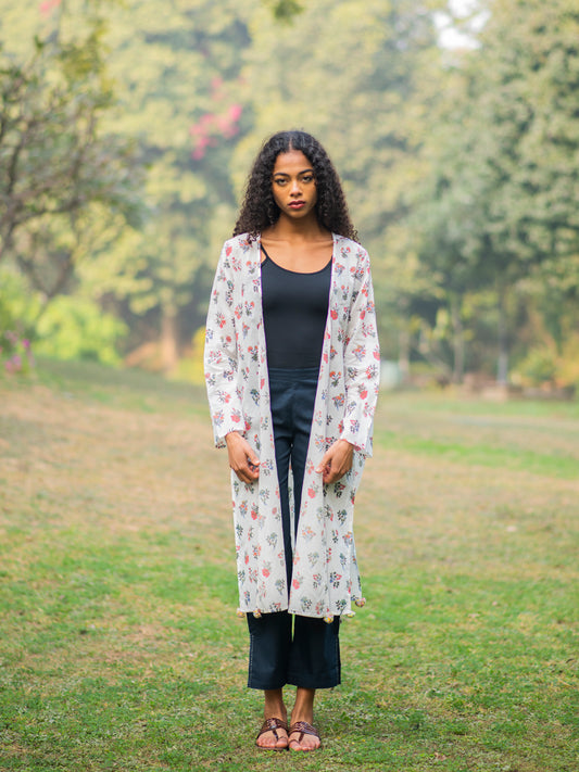 My Street Kimono : Toile Cream Voile